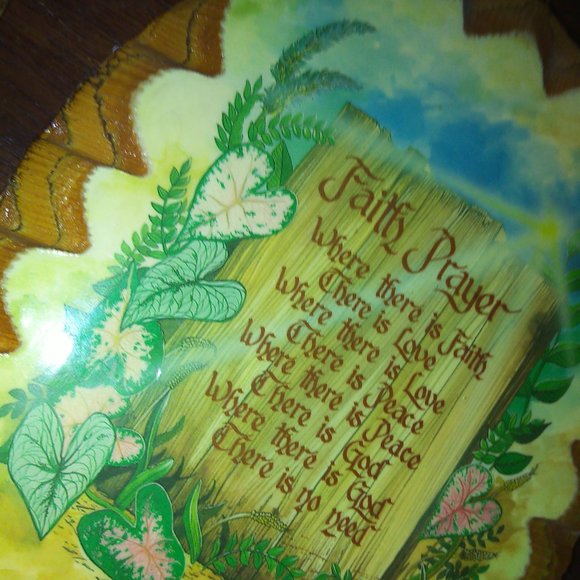 Vtg 1987 Wintermute 4 pc découpage Faith wall hangings Lord's Prayer Psalm 23 - Picture 9 of 12